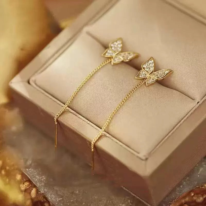 UNI-12242 - Gold Butterfly - Earring