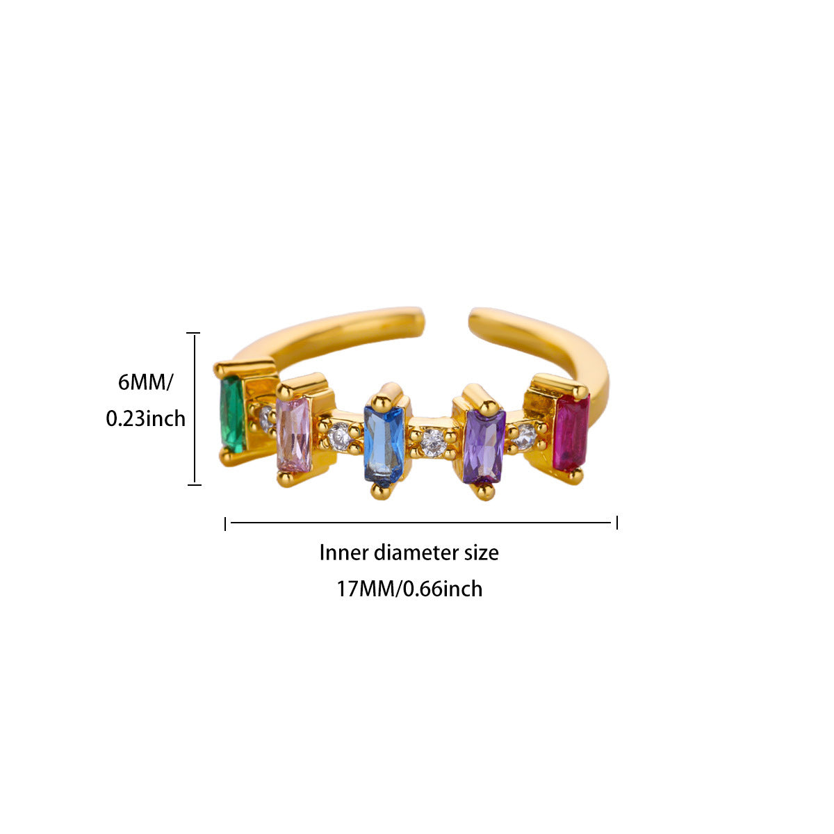 SS-12551 - Multi Gem Series - Ring Style 6