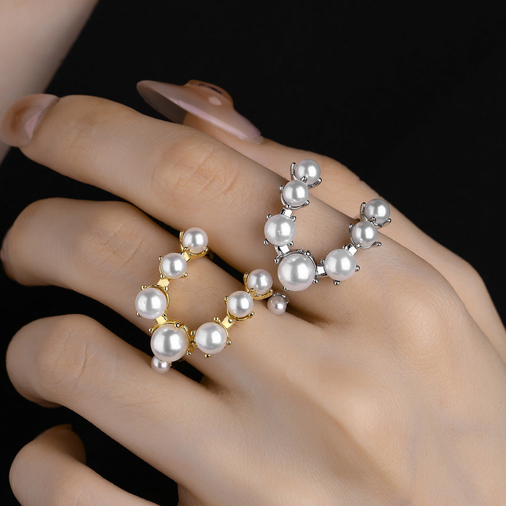 UNI-10957 - Pearly Foiled Silver - Ring