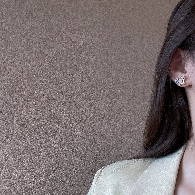 UNI-12227 - Pearly Gold Butterfly - Earring