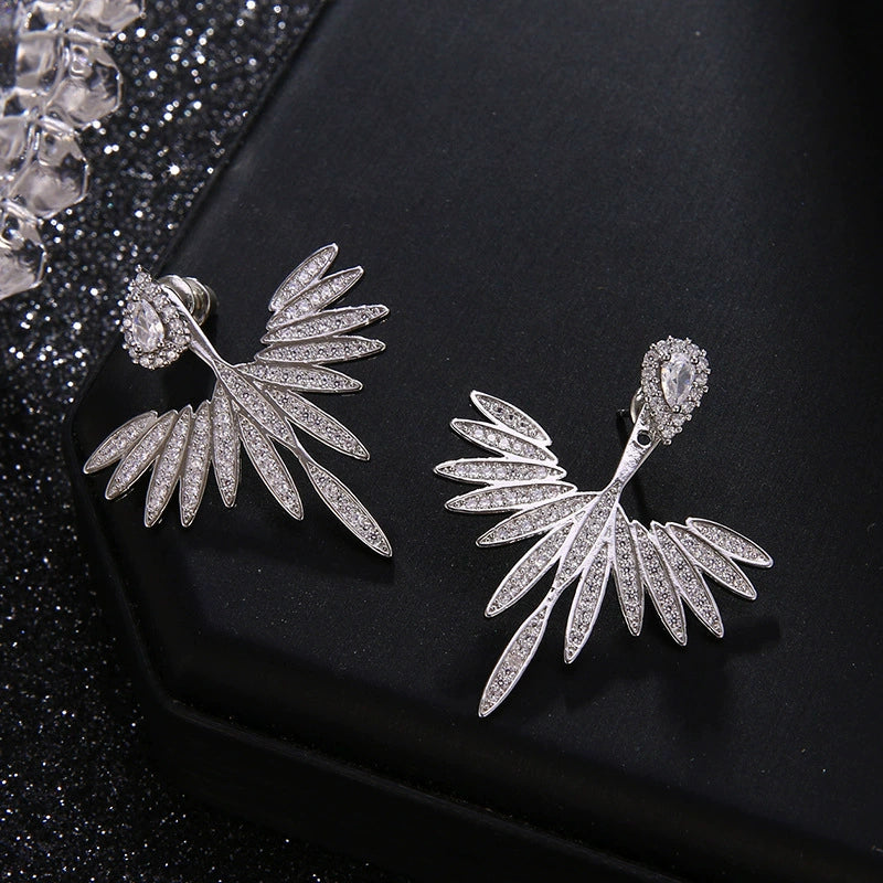 UNI-12607 - Crystal Diamonds Eagle Silver - Earring