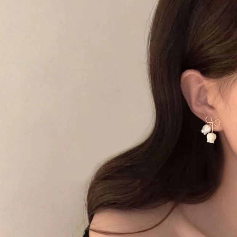 UNI-10430 - Tulip Flower Gold - Earring