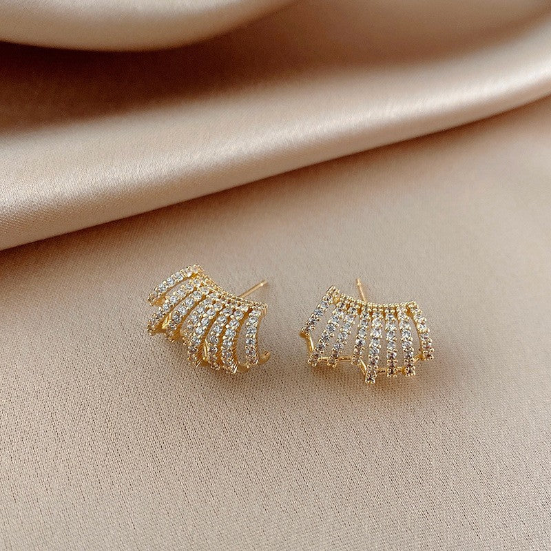 UNI-10437 - Diamonds Hoop Gold - Earring