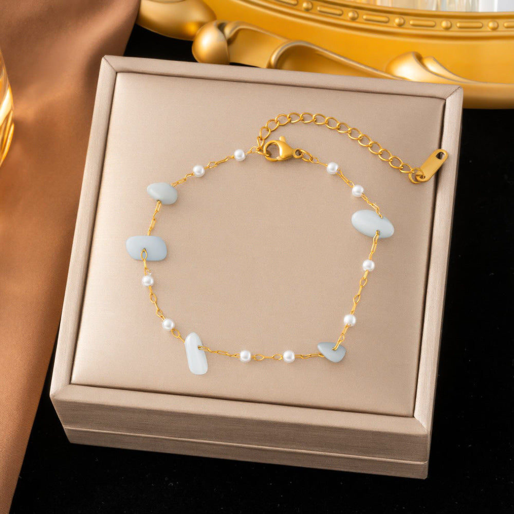 SS-12534 - Natural Stone Gold - Bracelet