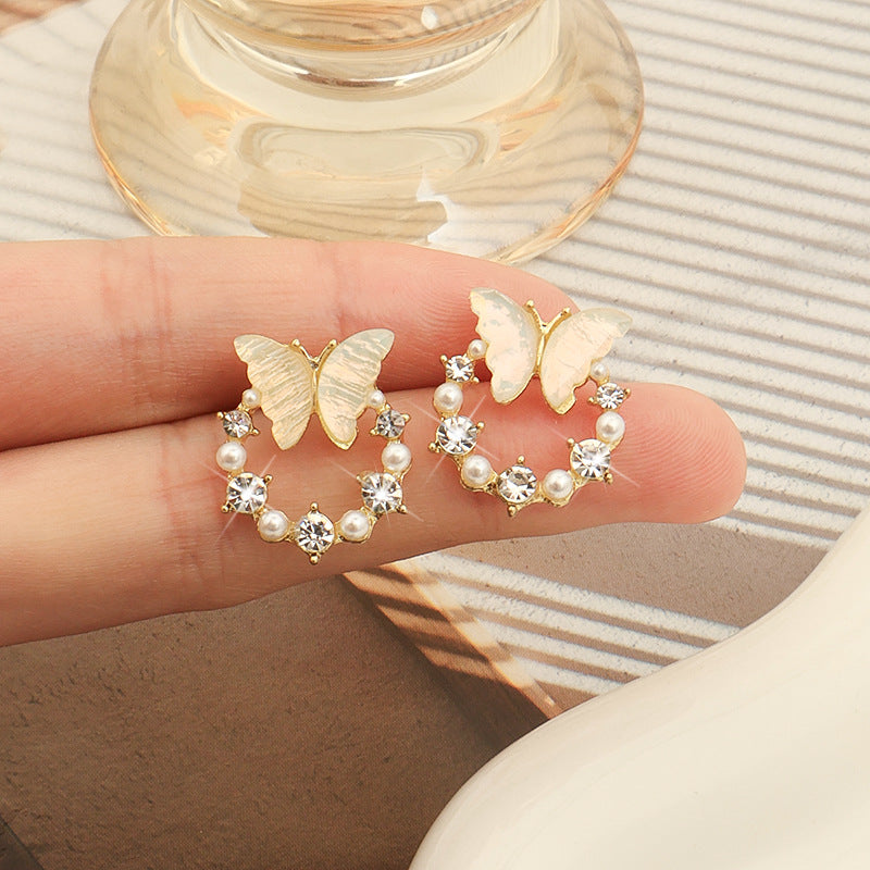 UNI-10333-4 - Diamonds Butterfly - Earring