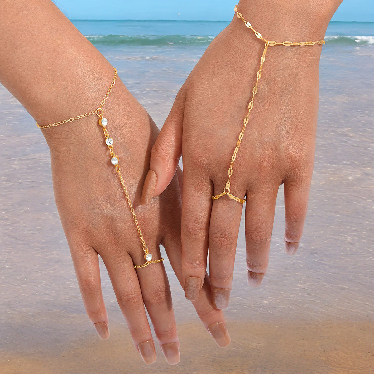 UNI-11203-1 - Gold Chain Diamond Butterfly - Hand Chain
