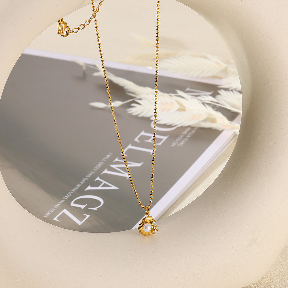 SS-12540 - Pearl Sea Shell - Necklace