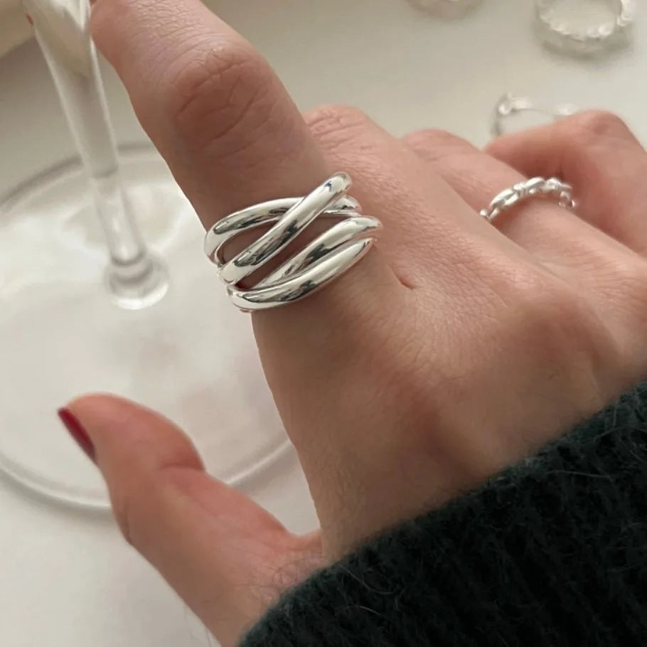 UNI-12625 - Chunky Foiled Silver - Ring