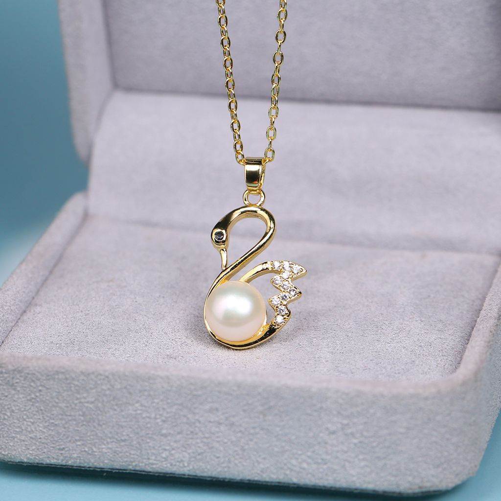 UNI-11018 - Pearly Swan Gold - Jewelry Set