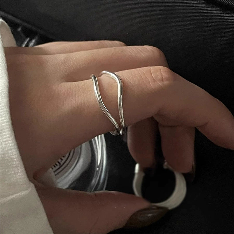 UNI-12682 - Elegant Simple Silver - Ring
