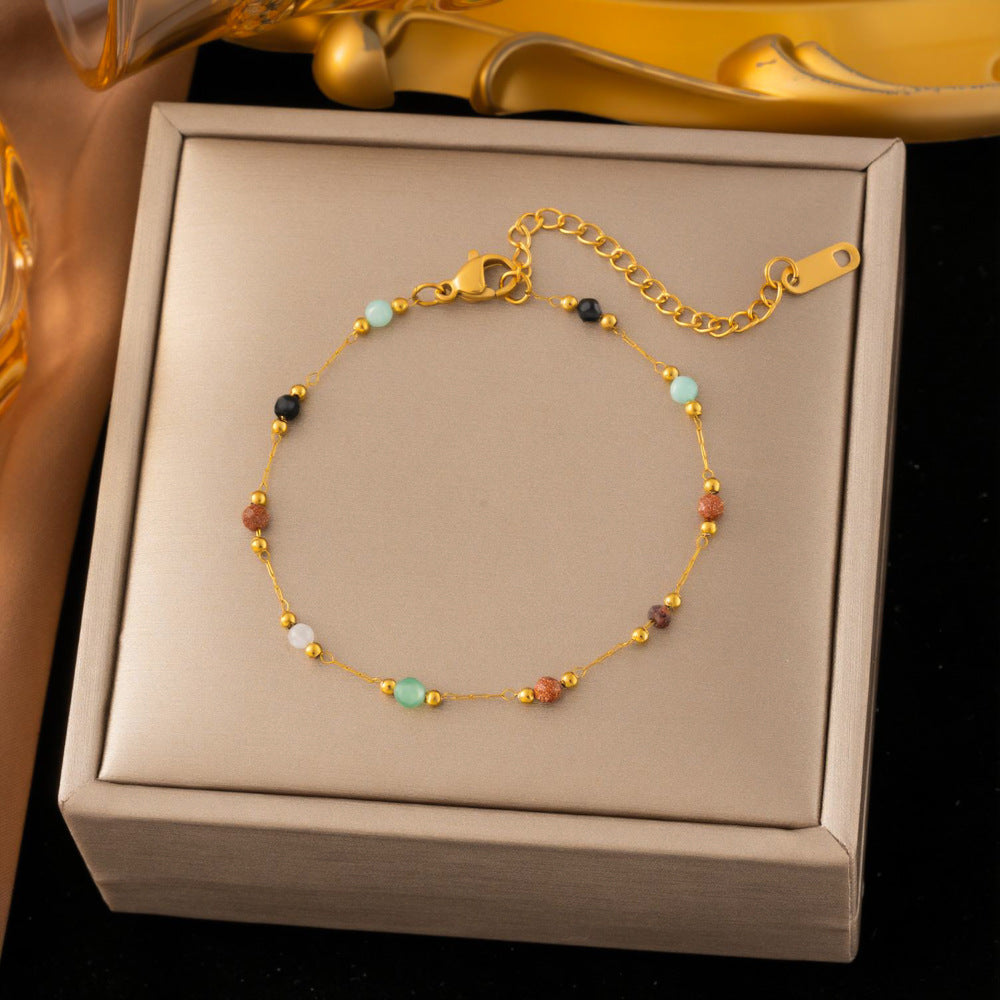 SS-12514 - Multi Stone Gold - Bracelet