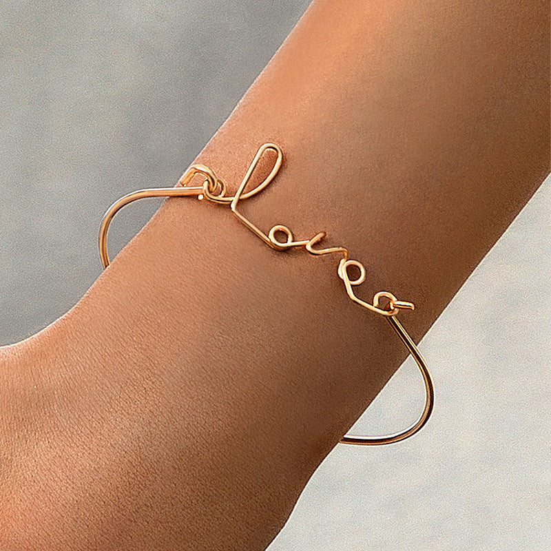 UNI-11095 - Love Gold Bangle - Bracelet