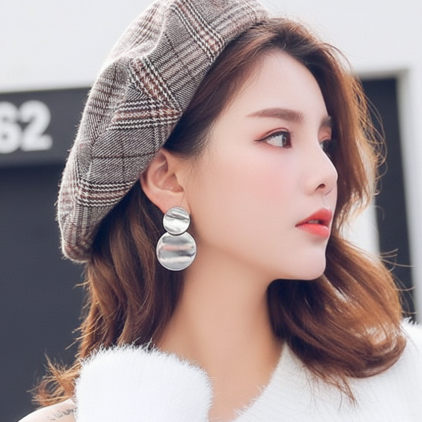 UNI-10415-1 - Glam Foiled Silver - Earring