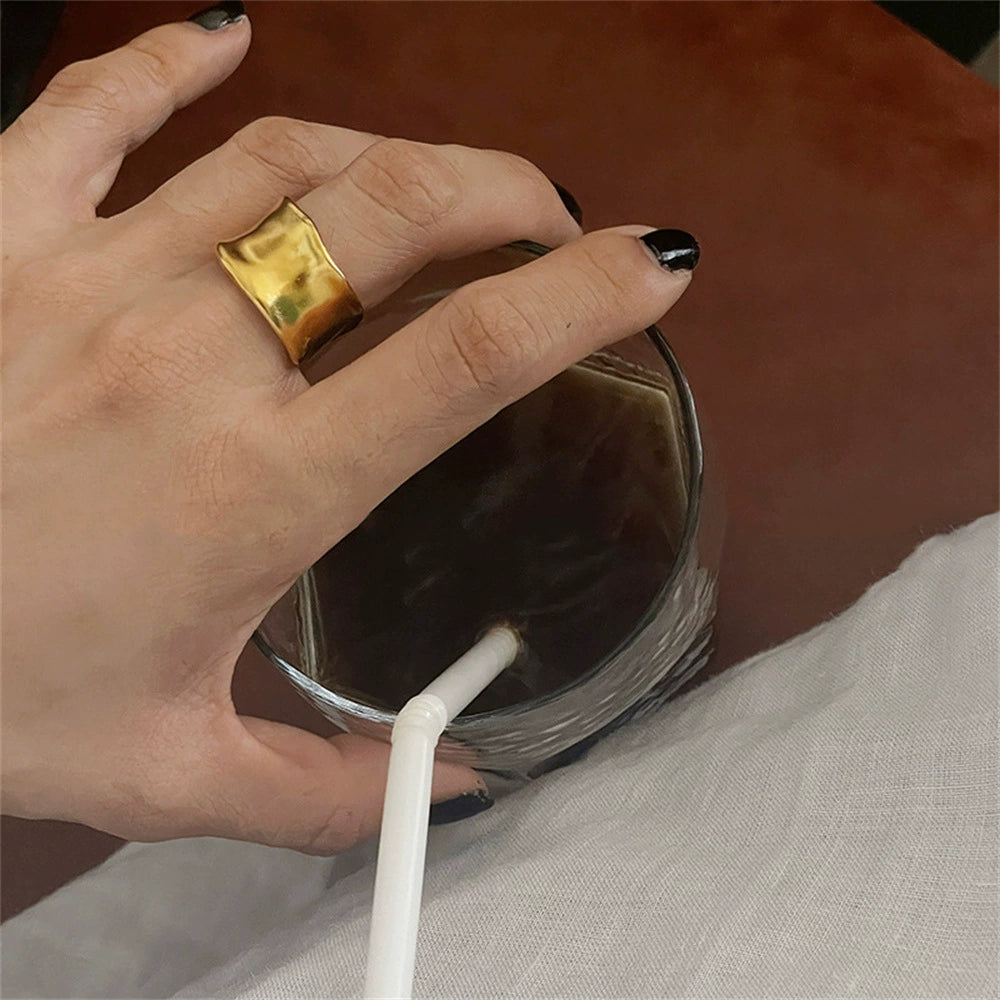 UNI-12631 - Gold Geometric - Ring