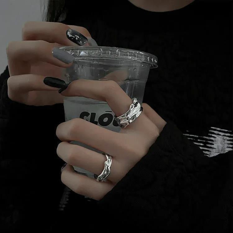 UNI-11146 - Silver Ring Set of 2