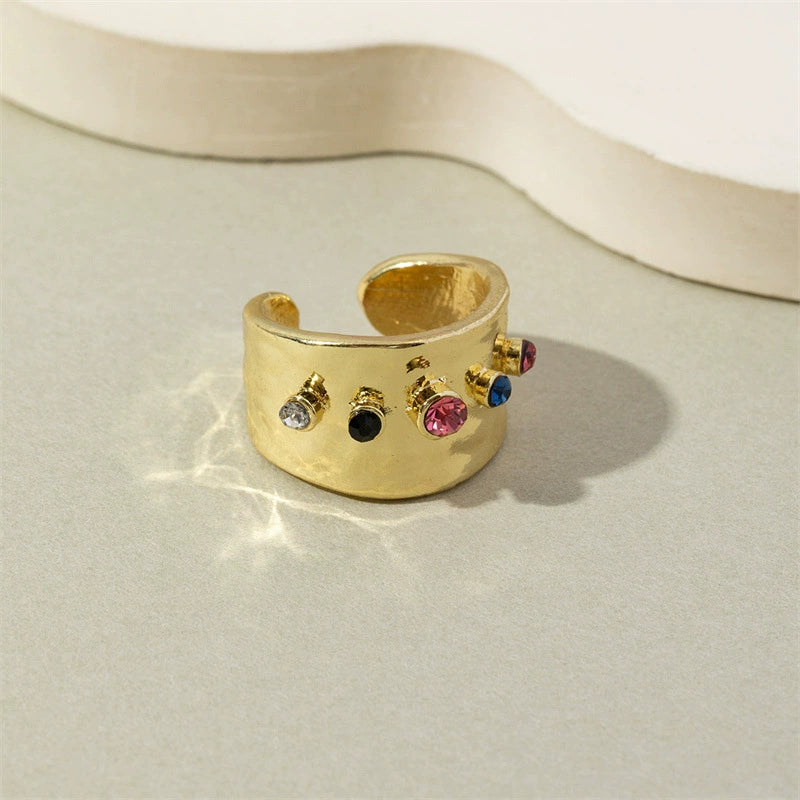 UNI-12704 - Multi Diamonds Gold - Ring