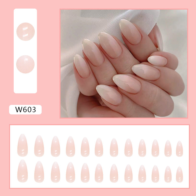 N-468 - Gradient Color - Press On Nail Set Of 24 - Free 24 Pcs Sticker Sheet Included