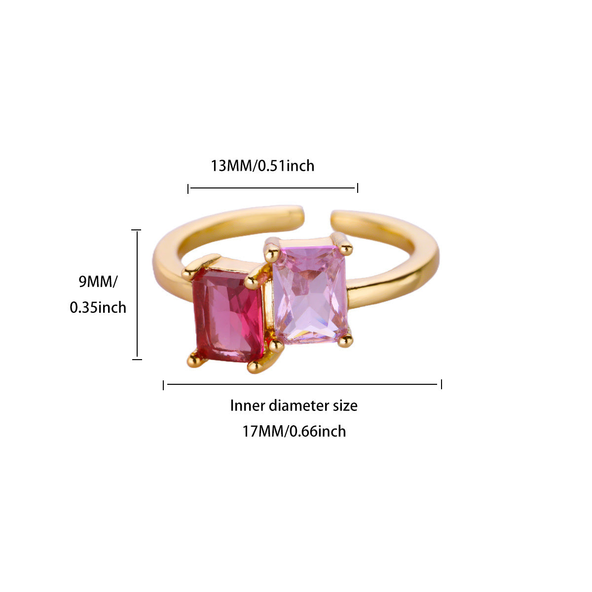 SS-12556 - Multi Gem Series - Ring Style 11