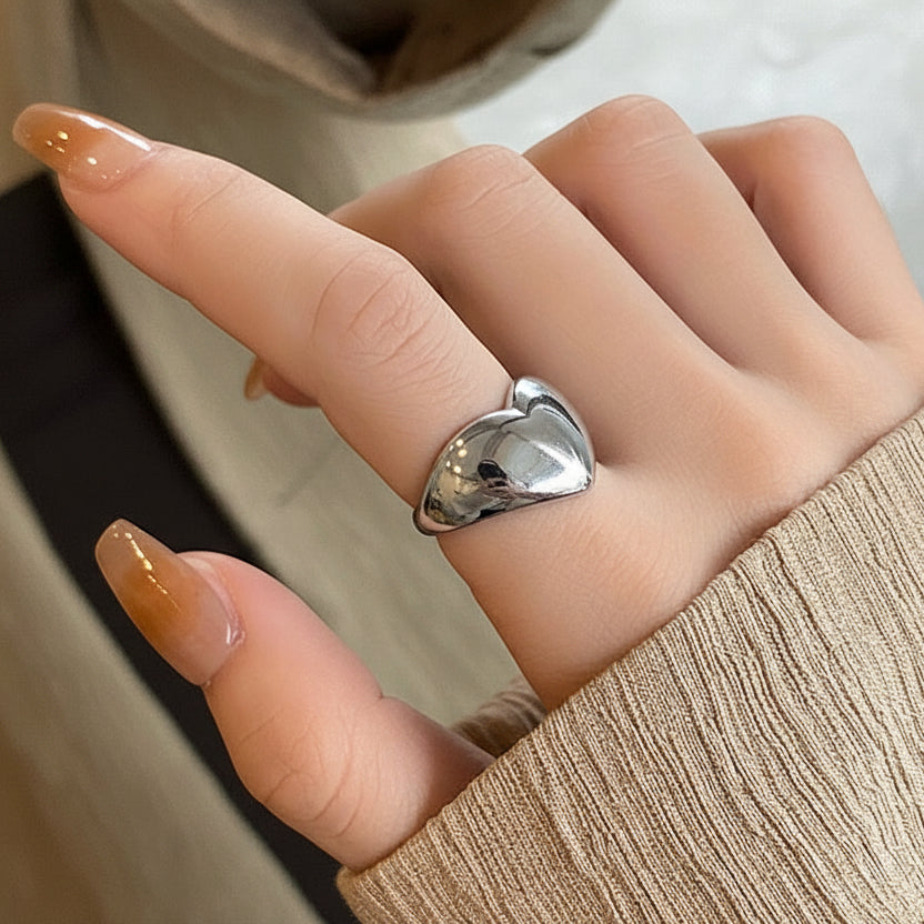 UNI-11320-1 - Silver Heart - Ring