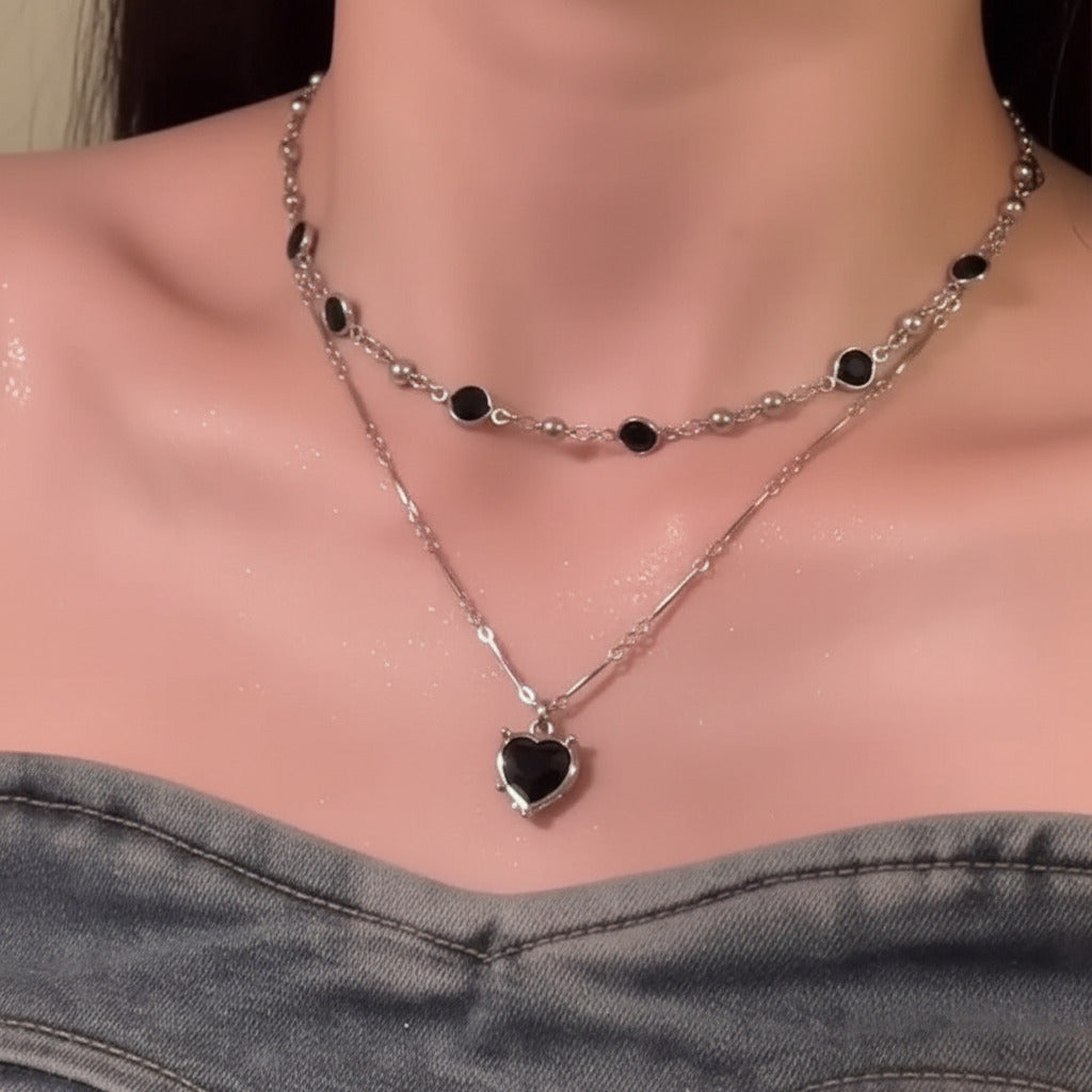 UNI-11982 - Double Layer Sweetheart - Necklace