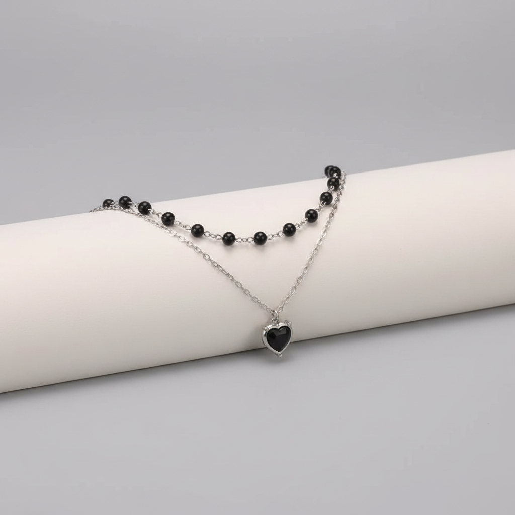 UNI-11982 - Double Layer Sweetheart - Necklace
