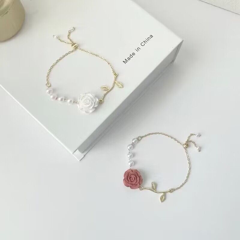 UNI-12280 - Rose Flower Pink - Bracelet