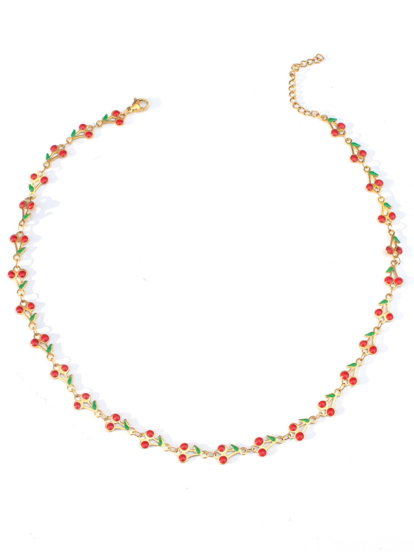 SS-12190 - Premium Gold Cherry Fruit - Necklace