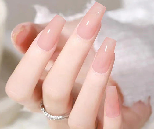 N-228 - Light Pink - Press On Nail Set Of 24 - Free 24 Pcs Sticker Sheet Included