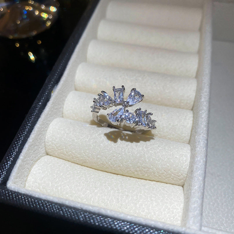 UNI-11815- Luxury Diamonds Silver Foiled - Ring
