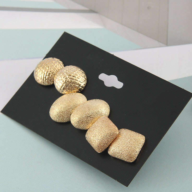 UNI-10741 - Gold - Ear Studs Set Of 3