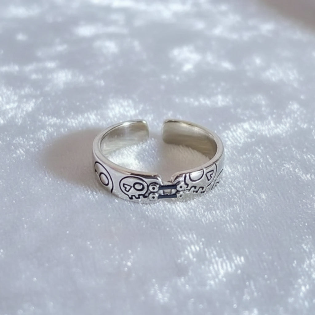 UNI-12277 - Skull Face Silver - Ring
