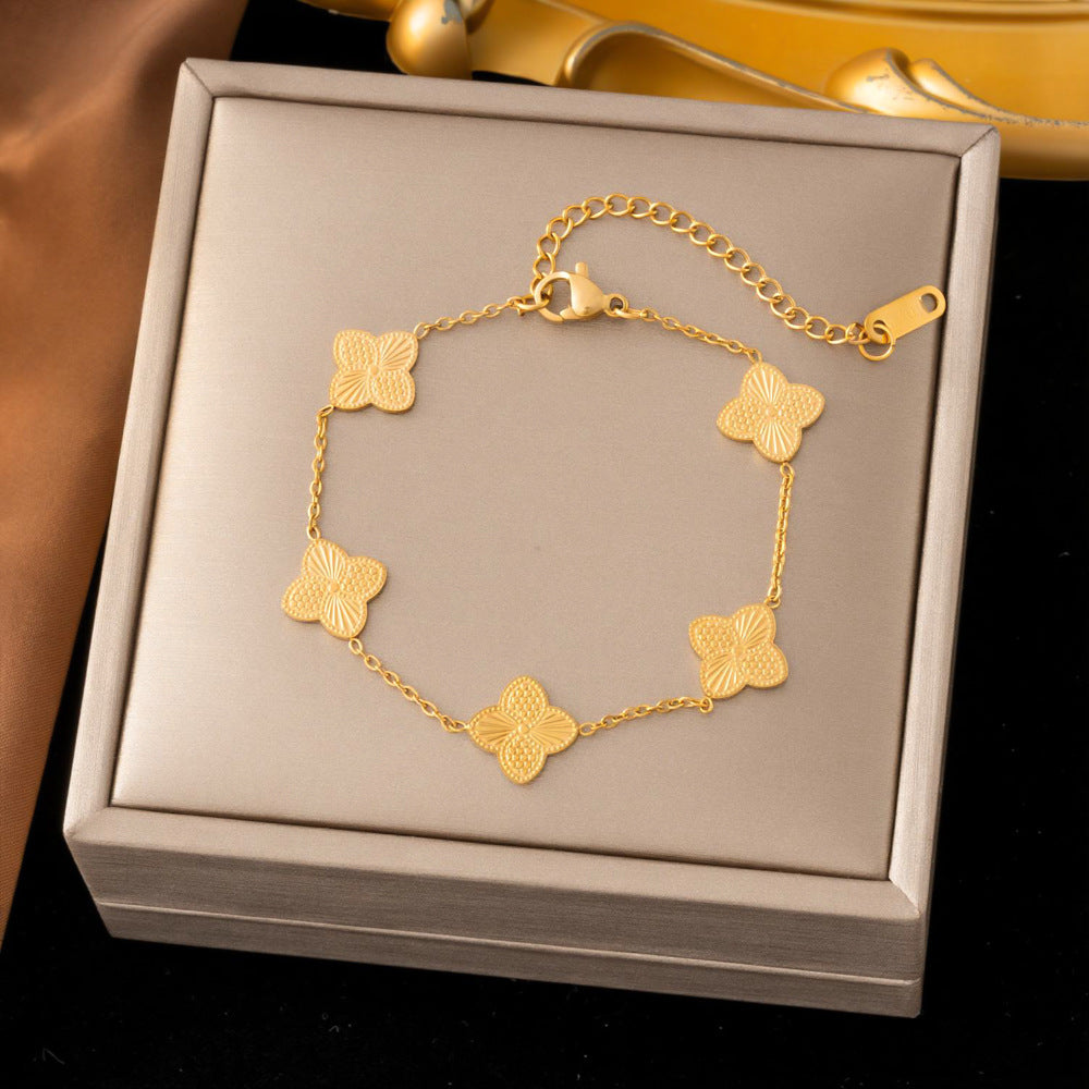 SS-12535 - Lucky Four Leaf Gold - Bracelet