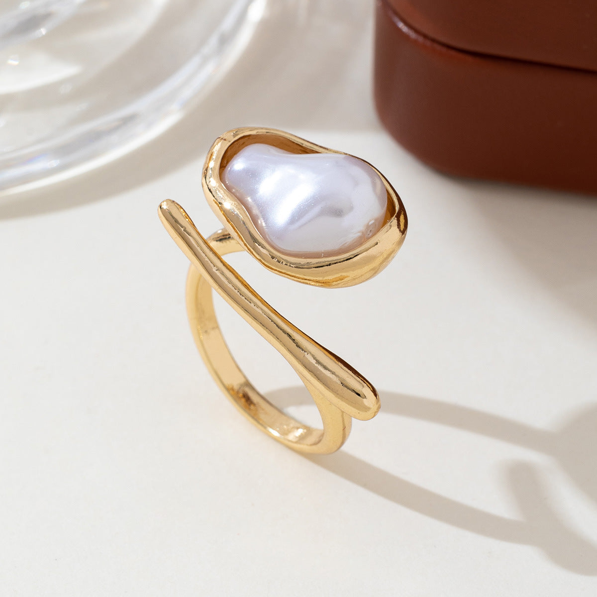 UNI-12695 - Pearly Gold Foil Series - Ring Style 1