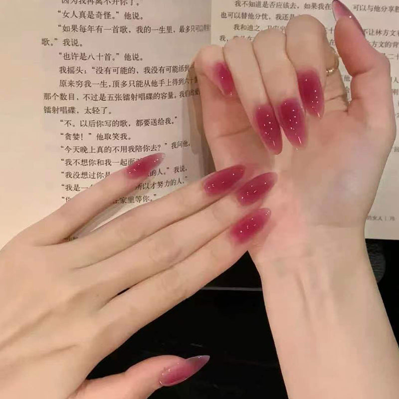 N-481 - Rose Pink - Press On Nail Set Of 24 - Free 24 Pcs Sticker Sheet Included