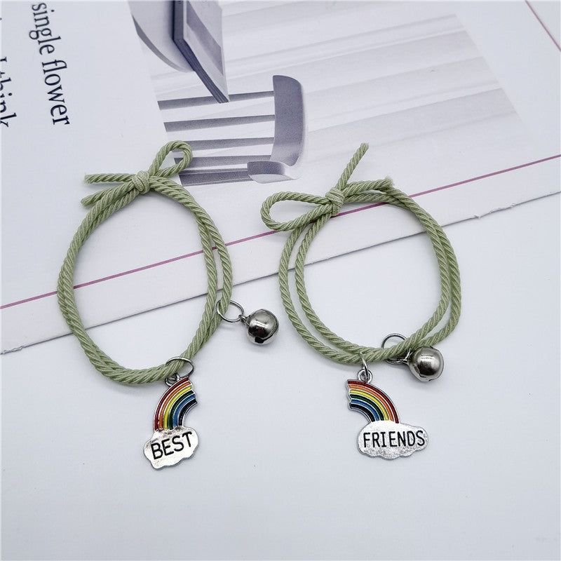 UNi-12149 - Best Friends Rainbow Green - Bracelet Set