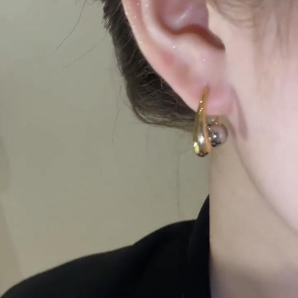 UNI-10955 - Gold & Silver Foiled - Earring