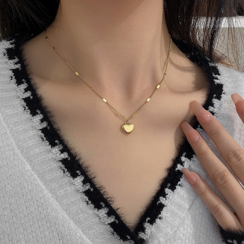 UNI-11223 - Love Heart Gold - Necklace