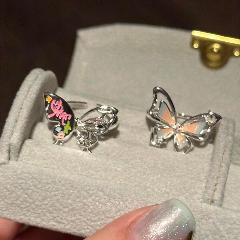UNI-12329 - Beautiful Butterfly Silver - Ring Style 2