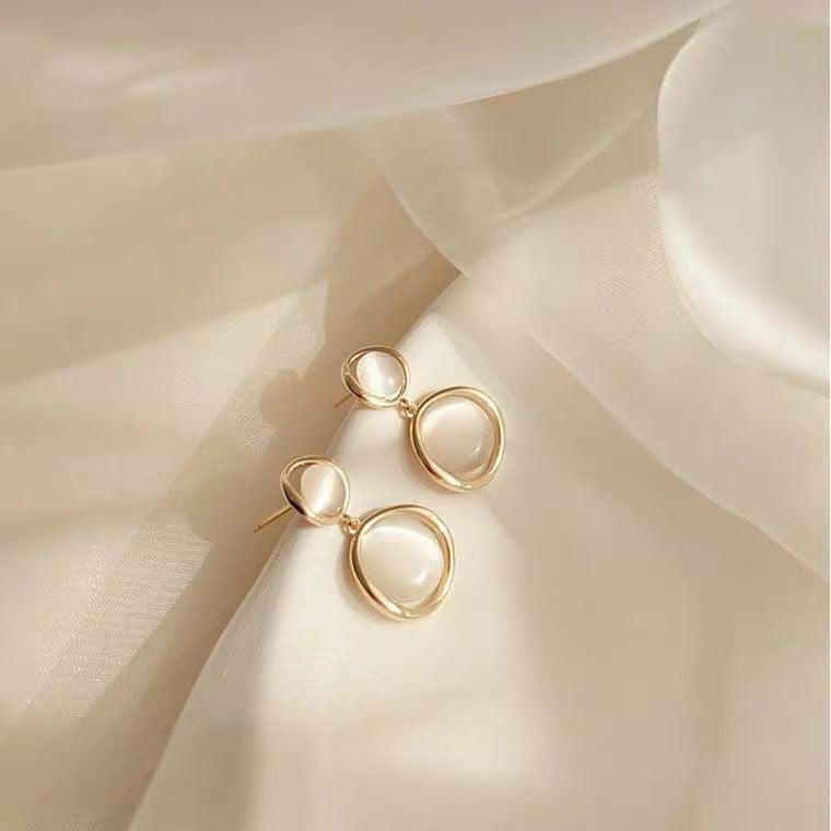 UNI-10057 - Crystal Stone Gold - Earring