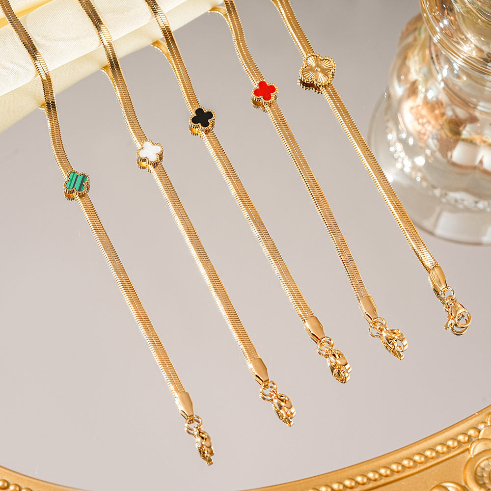 SS-11412 - Premium Gold White Flower - Bracelet