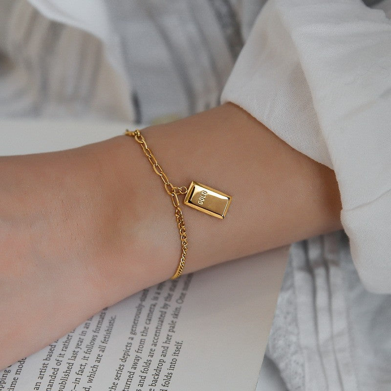 SS-12517 - Gold Bar - Bracelet