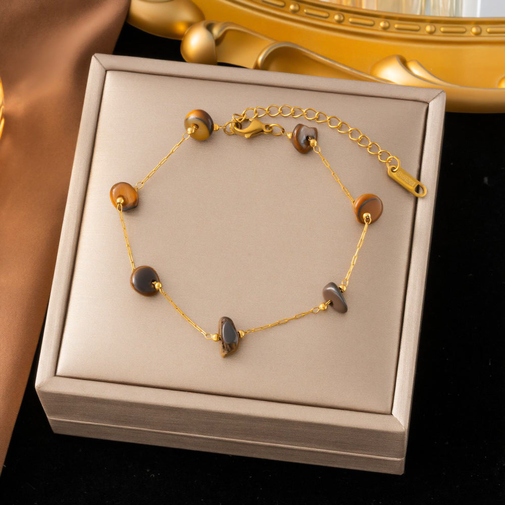 SS-12538 - Natural Gemstone Stone - Bracelet