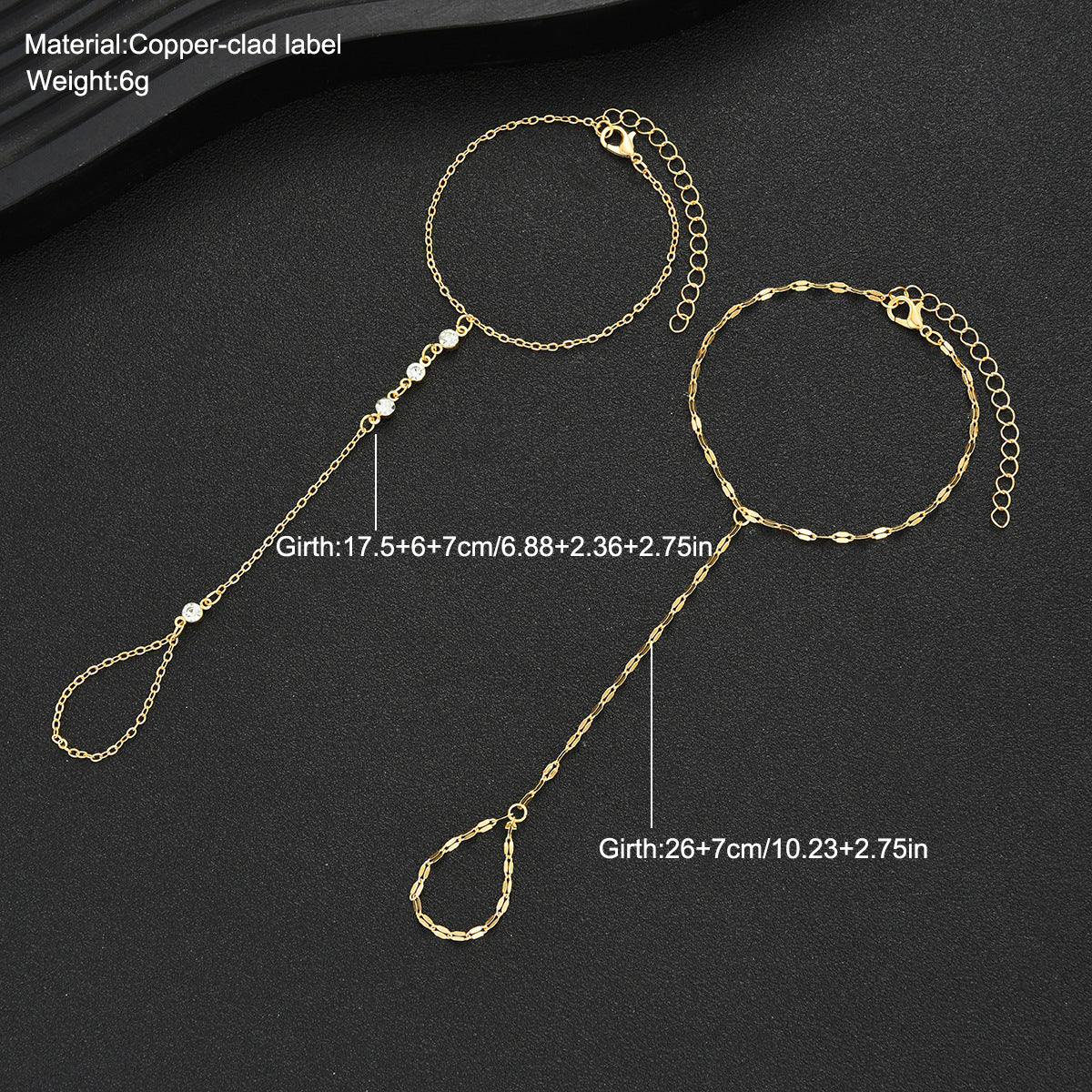 UNI-11203-1 - Gold Chain Diamond Butterfly - Hand Chain