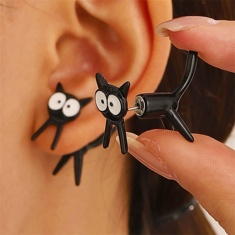 UNI-12703 - Black Cat - Earring