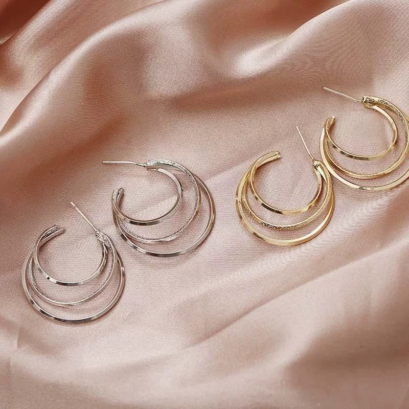 UNI-12239 - Silver Hoop - Earring