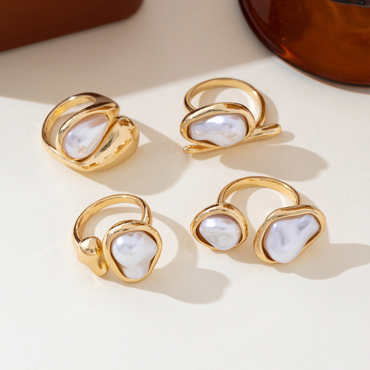UNI-12695 - Pearly Gold Foil Series - Ring Style 1