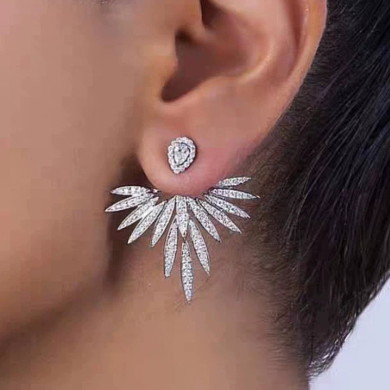 UNI-12606 - Crystal Diamonds Eagle Gold - Earring