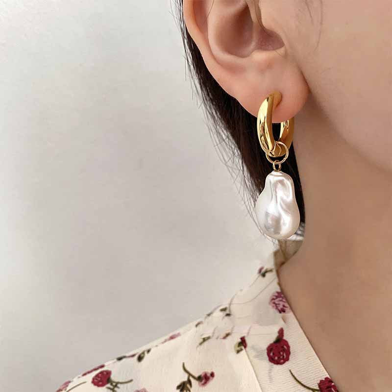 UNI-11335 - Fancy Pearl Gold - Earring