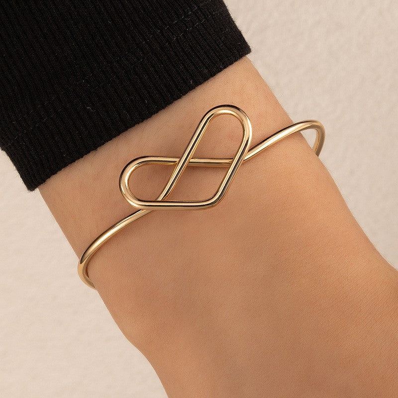 UNI-11102 - Foiled Heart Gold Bangle - Bracelet