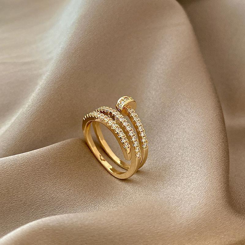 UNI-12167 - Diamond Multi-layer Gold - Ring